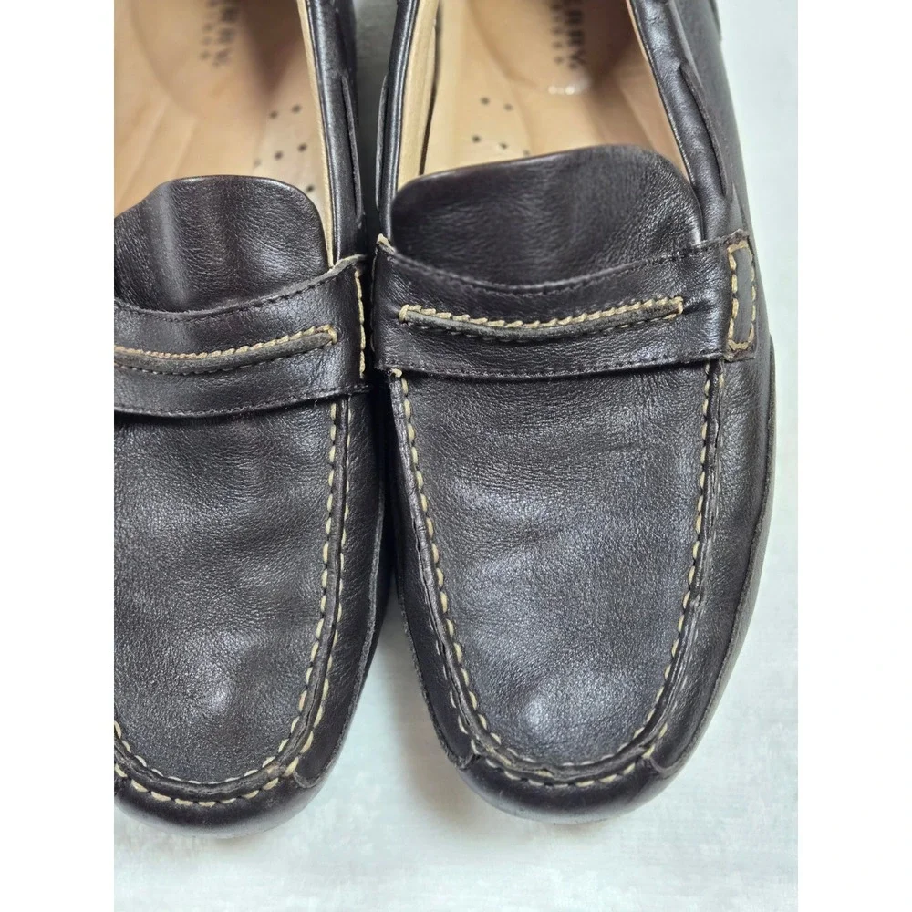 Sperry Top-Sider Mens Dark Brown Leather Loafers Moc Toe Shoes‎ Boat shoe 10.5